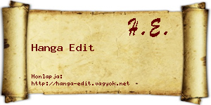 Hanga Edit névjegykártya